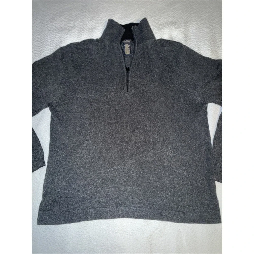 Banana Republic Quarter Zip Men Large Premium Luxe Cashmere Silk Knit Sweater